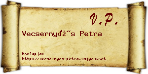 Vecsernyés Petra névjegykártya