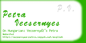 petra vecsernyes business card
